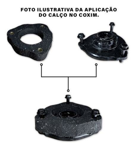 Kit Calço De Mola Dianteiro 4cm + Bieleta Adapt. Fiat Toro