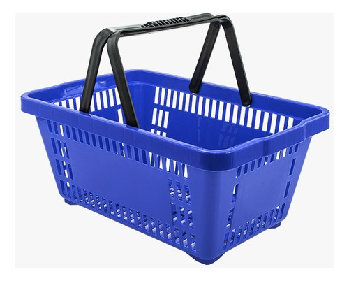 Kit com 15 cestos para compras Sombrisul cor azul