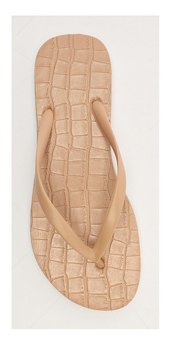 Imagem 4 de 6 de Chinelo Feminino De Dedo Rasteiro Nude My Shoes