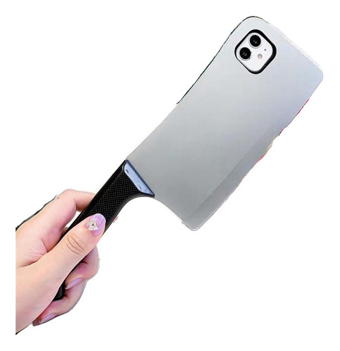 Imagen 7 de 10 de Funda Cuchillo De Goma Para iPhone + Mica Protectora Comida