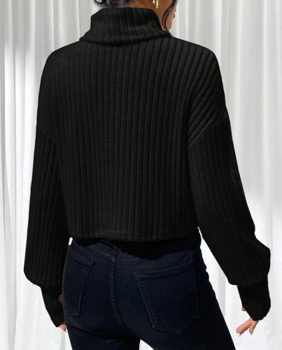 Sweater Cuello Alto Polera Shein Importado