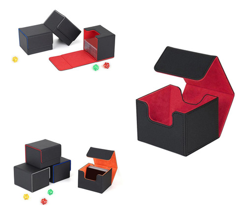 New Caja De Cartas For Más De 130 Cartas Estuche Rojo