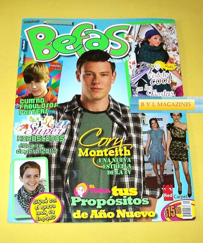 Cory Monteith Glee Revista Befas Jared Leto Justin Bieber