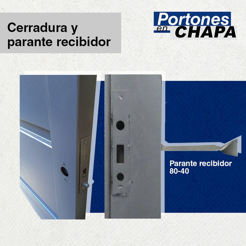 Porton Chapa Corredizo Garage Con Diseño Y Plegado Vertical Blanco