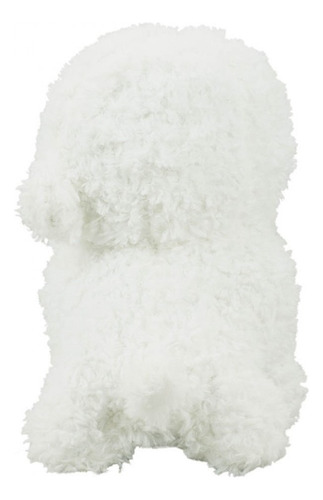 Cachorro Poodle Língua Fora De Pelúcia Presente Fofinho 22 C Cor Branco