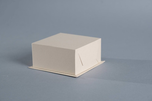Caja Base Bandeja + Tapa 13 X 13 X 6,5 Cm (x50 U.) Tortas Tartas Postres Porciones Individuales Bauletto