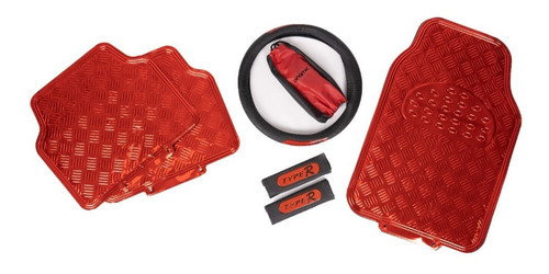 Imagen 5 de 10 de Kit Asientos Auto Cuero Eco+cubre Volant/cintur+alfom+palanc