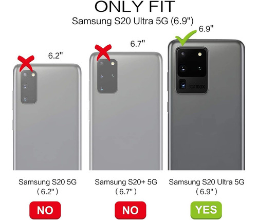 Bentoben Funda Samsung Galaxy S20 Ultra, Slim Fit, Respla...