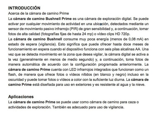 Imagen 7 de 7 de Camara Bushnell Prime Nocturna 30mts Foto Video * Bondone