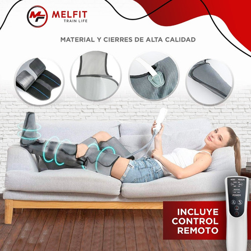 Imagen 6 de 9 de Botas Presoterapia Drenaje Melfit Celulitis Estrías Masajes