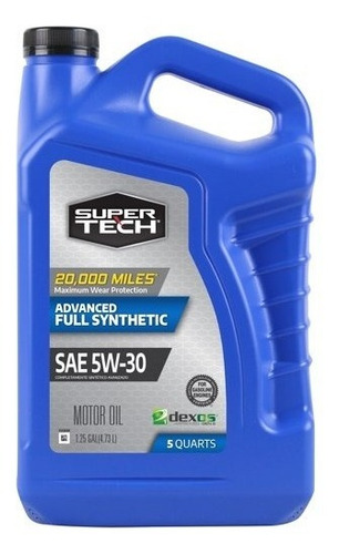 Aceite Para Motor Super Tech 5w30 Sintetico Advanced 4.75l.