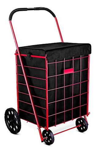 Forro Para Carrito De Compras, 45.7 X 38.1 X 61 Cm, Parte Inferior Cuadrada Que Se Adapta Cómodamente A Un Carrito De Compras Estándar. Funda Y Correas Ajustables Para Un Fácil Y Seguro Ajuste. Hecho