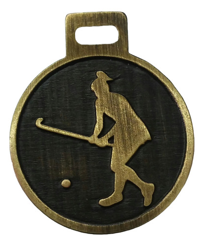 Set X10 Medalla Metal Hockey Femenino 35mm Souvenir