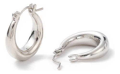 Aros Argollas Aretes Chunky Macizo Baño Oro Platino Joyas