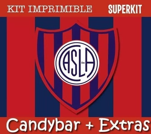 Kit Imprimible San Lorenzo Futbol - Invitaciones Cumpl