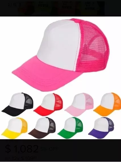 Gorras Para Sublimación Mayoreo Apartir De 12 Piezas