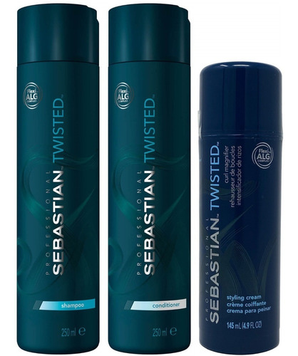 Shampoo 250ml + Acondicionador + Crema Sebastian Twisted