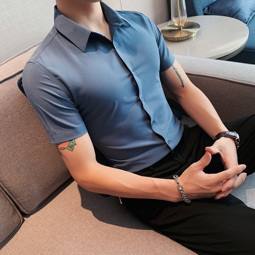 Camisa Formal De Negocios Camisa Hombre Camisa Antiarrugas