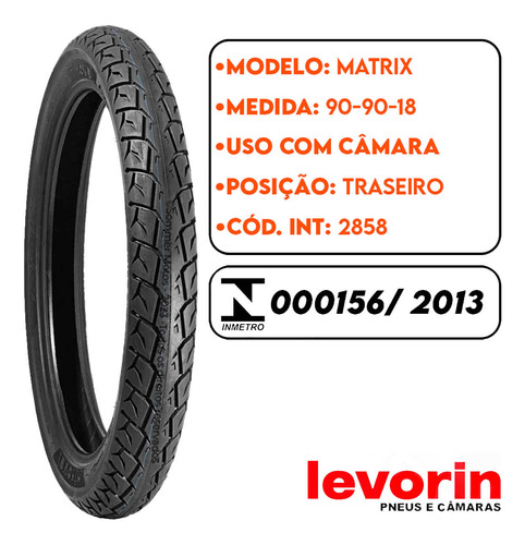 Pneu Traseiro Apache Rtr 150 90-90-18 Matrix Levorin