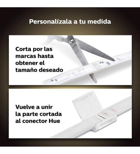 Imagen 3 de 7 de Philips Hue Lightstrip Plus V4 Extensión 1 Metro Bluetooth