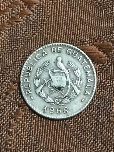 Moneda 5 Centavos 1968. Republica De Guatemala