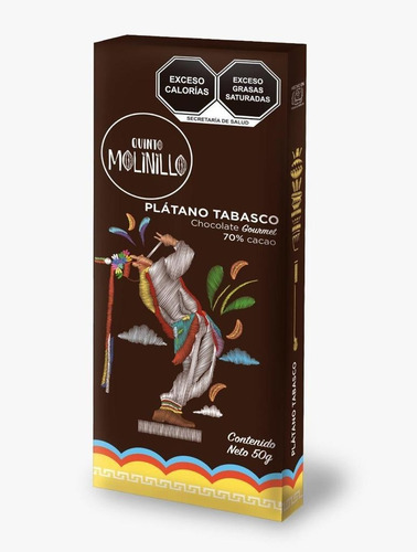 Plátano Tabasco Chocolate Gourmet 70% Cacao (50 Gr.)