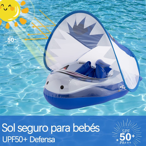 Flotador Inflable Para Piscina Para Bebé Con Sombrilla