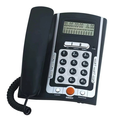 Teléfono Winco TE6070 fijo - color negro/gris