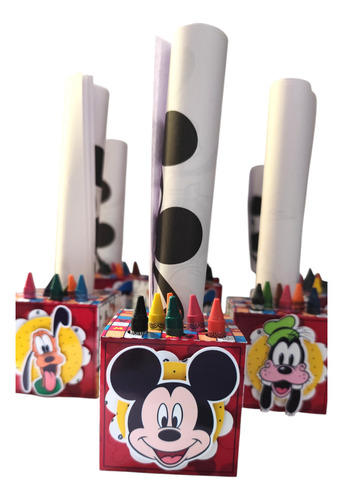 Caja Souvenir Para Pintar + 6 Crayones X5u