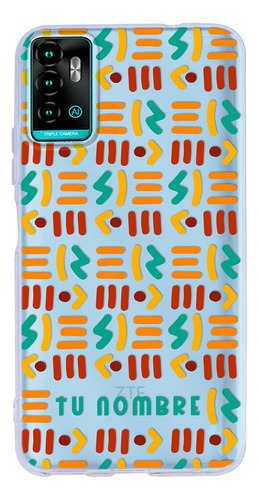 Funda Para Zte Tribal Étnico Abstracto Con Nombre