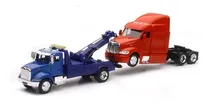 Comprar Trailer Grua Peterbilt 335 Azul Trailer Peterbilt Rojo 1:43