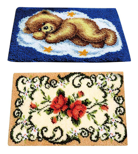 2x Diy Cojín Alfombra Alfombrilla Alfombrilla De Gancho