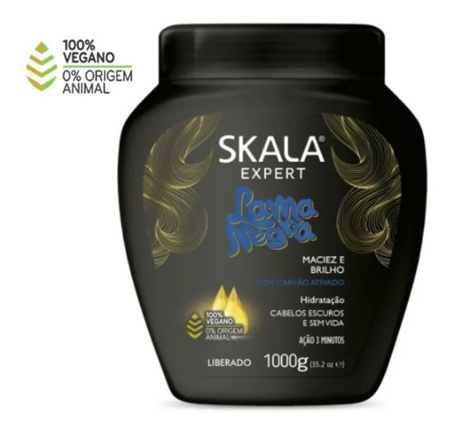 Creme Skala Expert P/ Cabelos Lama Negra Carvão Ativado 1 Kg