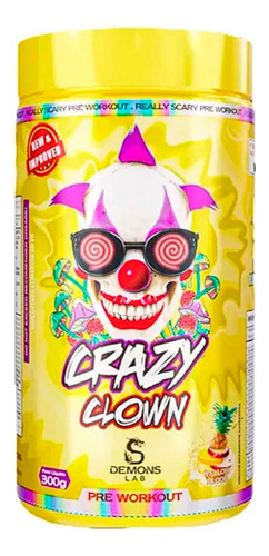 Pre Treino Clown Crazy Free Yellow 300g - Demons Lab Sabor Laranja