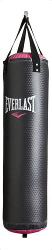 Bolsa Boxeo Everlast Cardioblast Shell 40lb + Cadena + Rotor Color Negro/rosa