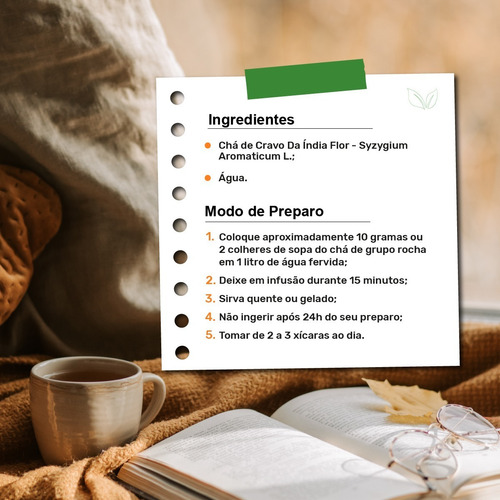 Kit 4 Pct Chá Cravo Da Índia Flor Syzygium Aromaticum L 100g