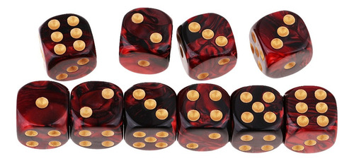 20 Piezas De Seis Lados Cuadrado Opaco D6 16mm Dados