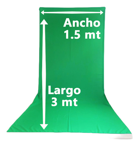 Tela Telon Verde Chroma Key 1.50mt X 3mt