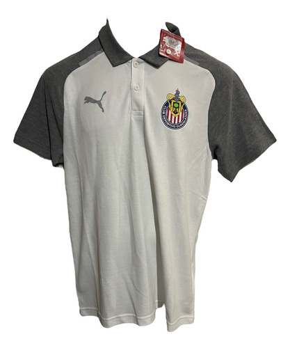 Playera Cuello Polo Puma Chivas De Guadalajara 2024 Blanco