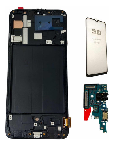 Sjpm Frontal Tela Display Aro A70 A705 Premium+ Conector +
