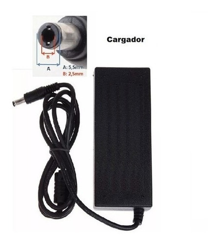 Puntotecno - Cargador Notebook 19v-3a Jack 5,5x2,5mm