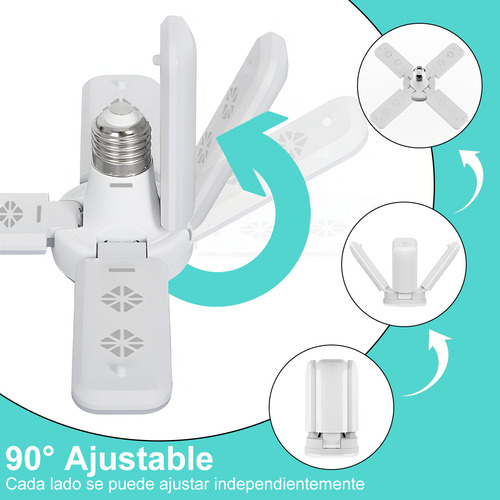 2pcs Luces Led Foco Ahorrador 36w 4 Aspas E27 Para Casa,focos Ahorradores,foco,focos Led,foco Ahorrador