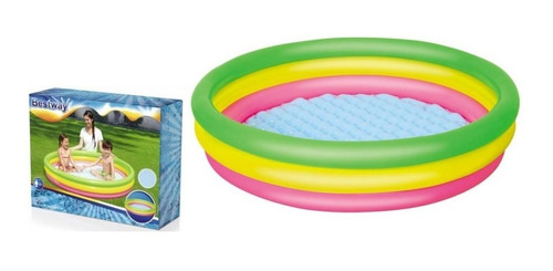 Piscina Inflable Con Aros De Colores 1.52 M X30 Cm 211litros