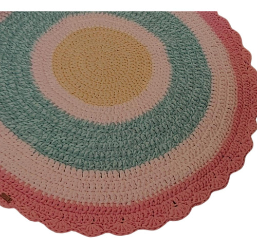 Tapete Redondo Crochê Fio De Malha 1m - Maternei Crochet