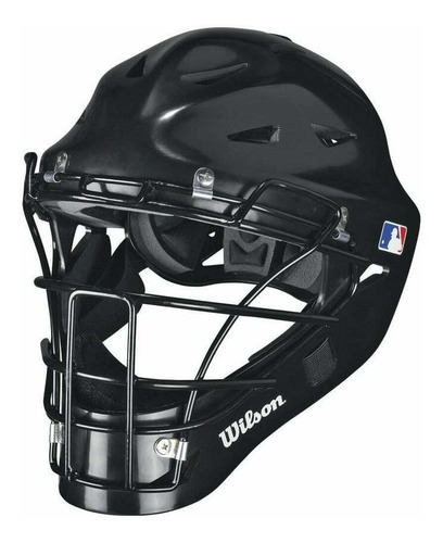 Imagen 1 de 3 de Casco Careta De Catcher Wilson Prestige Adulto Negra Hockey
