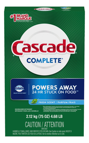 Detergente Para Lavavajillas En Polvo Cascade Complete 75 Oz