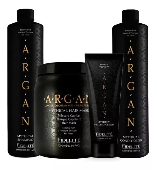 Combo Fidelite Argan Shampoo Acond Mascara Y Crema De Peinar