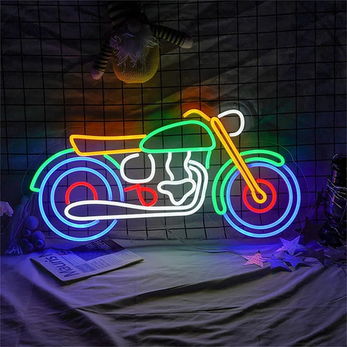 Anuncio Neon Motocicleta De 50*28 Cm 