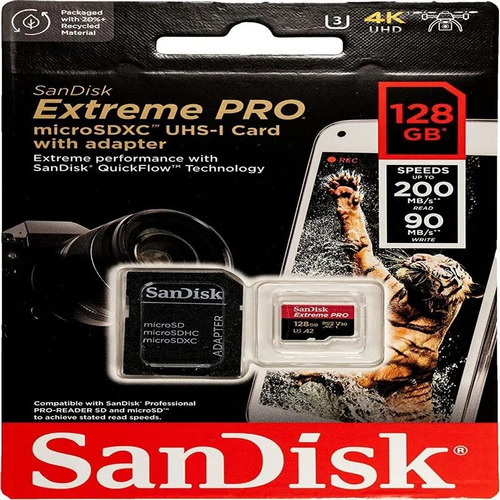 Tarjeta De Memoria Sandisk Sdsqxcd-128g-gn6ma Xtremepro128gb