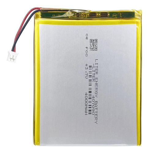 Bateria Lipo De 3.7v 4000mah (407090) Con Conector Jst